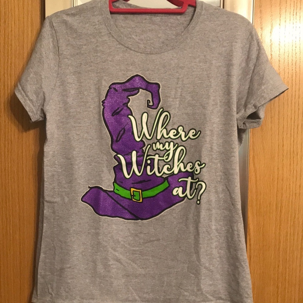Witches Tee Shirt - grey / Halloween